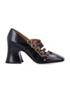 Chloé Janis 75 Multi-strap Pumps In Black