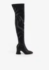 Chloé Janis 80 Faux Leather Over-the-knee Boots In Black