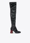 Chloé Janis 80 Patent Leather Over-the-knee Boots