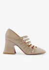 Chloé Janis Decollet In Paint In Gray