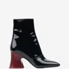 Chloé Janis Ankle Boots With Glossy Leather Heel