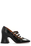 Chloé Janis 75 Multi-strap Pumps In Black