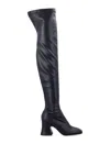 Chloé 80mm Janis Stretch-leather Square-toe Boots In Black