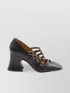 Chloé Janis Buckle Strap Pumps In Black