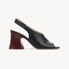 Chloé Square Toe High Heel Sandals In Black