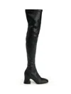 Chloé 80mm Janis Stretch-leather Square-toe Boots
