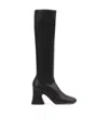 Chloé Black Leather Boots In Black