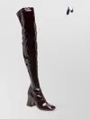 Chloé Chloe Janis Glossed-leather Over-the-knee Boots In Brown