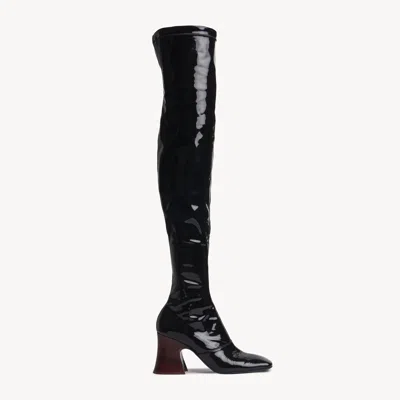 Chloé Janis Over-the-knee Boot Black Size 7 100% Lambskin