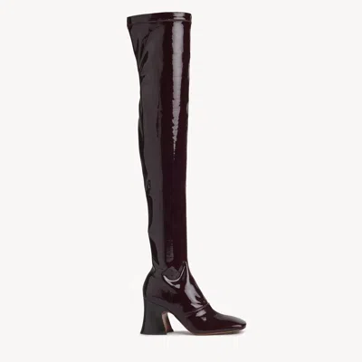 Chloé Janis Over-the-knee Boot Red Size 8 100% Calf-skin Leather