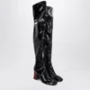 Chloé 80mm Patent Leather Over The Knee Boots In Black