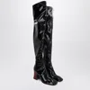 Chloé Janis High Heels Boots In Black Patent Leather