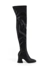 Chloé Janis 80 Faux Leather Over-the-knee Boots In Black