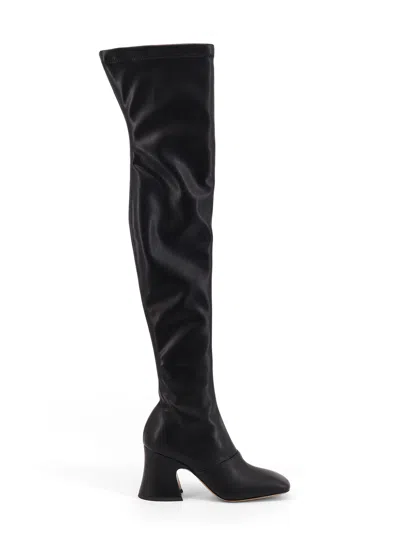 Chloé Janis Over The Knee Leather Boots In Black