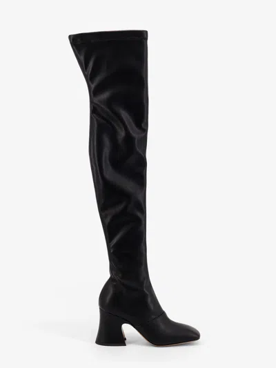 Chloé Janis Over The Knee Leather Boots In Black