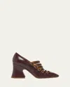 Chloé Janis Patent Leather Mary Jane Pumps