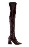 Chloé Janis Patent Leather Over-the-knee Boots In Red