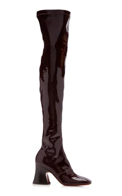 CHLOÉ JANIS PATENT LEATHER OVER-THE-KNEE BOOTS