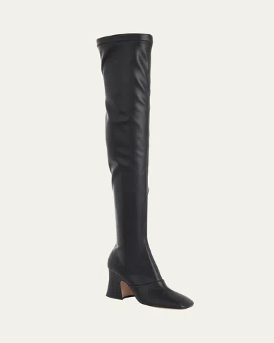 Chloé Janis Patent Leather Over-the-knee Boots In Black