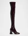 Chloé 80mm Janis Stretch-leather Square-toe Boots