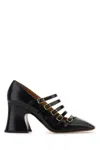 Chloé Chloe Women Black Leather Janis Pumps