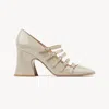 Chloé 80mm Janis Buckle-fastening Flared-heel Pumps