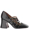 Chloé Janis 75 Multi-strap Pumps In Gray