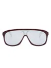 Chloé Jasper Shield-frame Sunglasses In Red