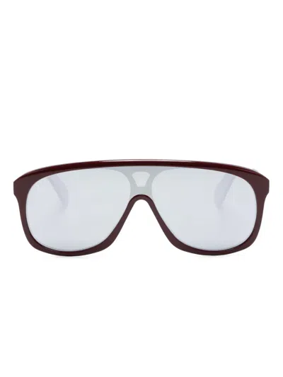 Chloé Jasper Shield-frame Sunglasses In Red