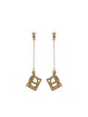Chloé Chain Detailed Geometric Shape Dangling Earrings
