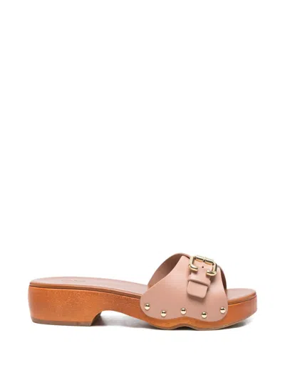 Pre-owned Chloé Jeanette Buckled Sandals In Pink