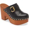Chloé Chloe Jeannette Leather Wedge Clog