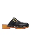 Chloé Women Jeannette Leather Clogs In Black