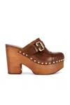 Chloé Jeannette Clog In Ginger Brown