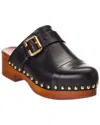 Chloé Jeannette Embellished Leather Clogs In Black