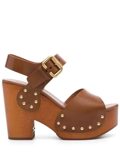 CHLOÉ CHLOÉ JEANNETTE LEATHER CLOGS