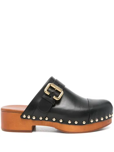 CHLOÉ CHLOÉ JEANNETTE LEATHER CLOGS