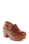 Chloé Jeannette Studded Leather Slingback Platform Clogs