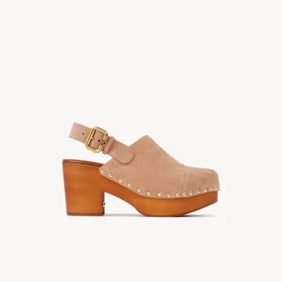 Chloé Jeannette Wedge Clog In Pink