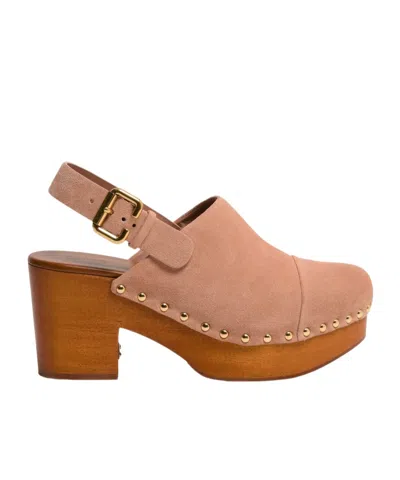 Chloé Jeannette Wooden-soled High-heeled Sandals In Brown
