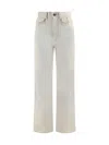 Chloé Trousers With Mini Front Pockets In Neutral