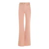 Chloé High Waist Cotton Flare Jeans In Pink