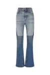 Chloé Patchwork Rigid High-rise Flared-leg Jeans In Blue