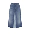 Chloé Blue Bermuda Patchwork Denim Shorts