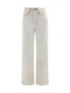 Chloé Trousers With Mini Front Pockets In Neutral