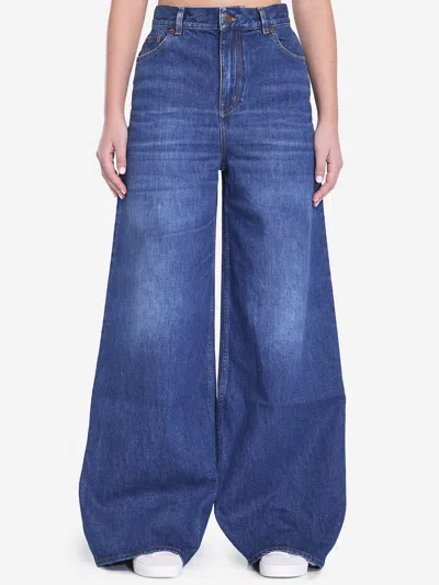 Chloé Wideleg Denim Jeans In Blue