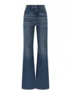 Chloé Wide-leg Denim Jeans With High Waist And Five-pocket Design In Blue