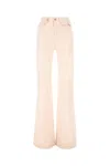Chloé Rigid High-rise Organic Denim Flared Jeans In Airy Pink