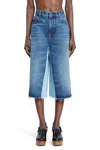 Chloé Contrast Denim Shorts In Blue