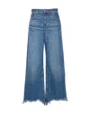 Chloé Cropped Wide-leg Jeans In Blue